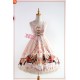 Strawberry Witch Alice Check Clock Cross Strap JSK